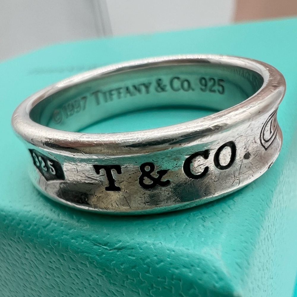 🔴Authentic TIFFANY & CO VINTAGE Sterling Silver 1837 Concave Ring / Band🔴
